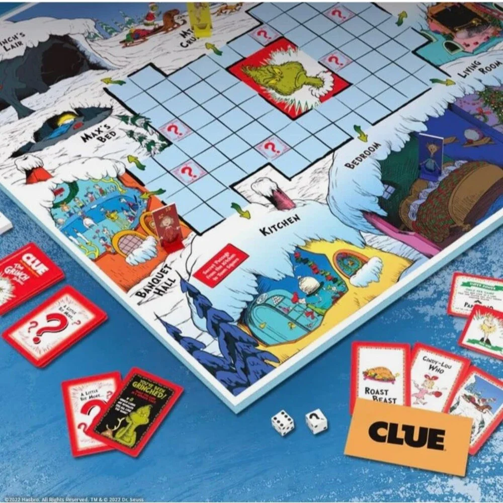 Clue Board Game: How the Grinch Stole Christmas Dr. Seuss, New Sealed
